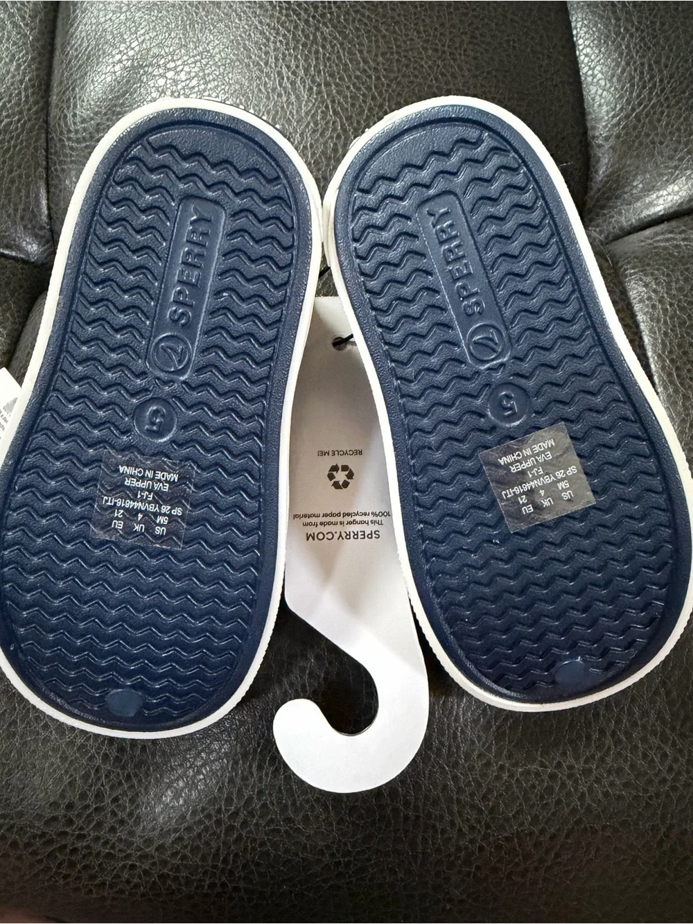 NWT Sperry Kids Navy Slip On Water Shoes - Size 5